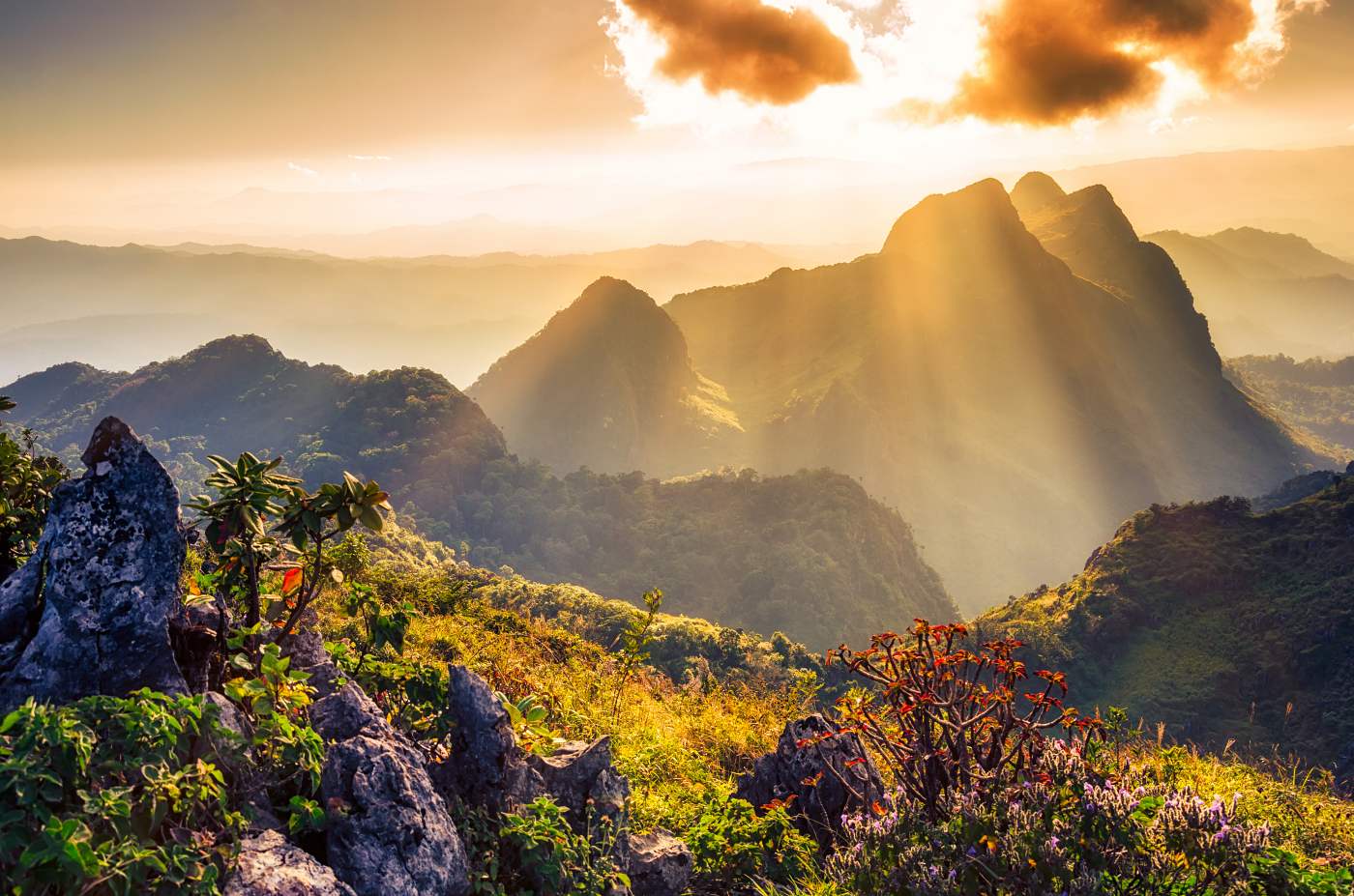 1400 Raylight sunset Landscape at Doi Luang Chiang Dao shutterstock 249650512