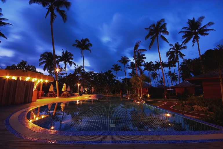 770 Gajapuri Pool at night