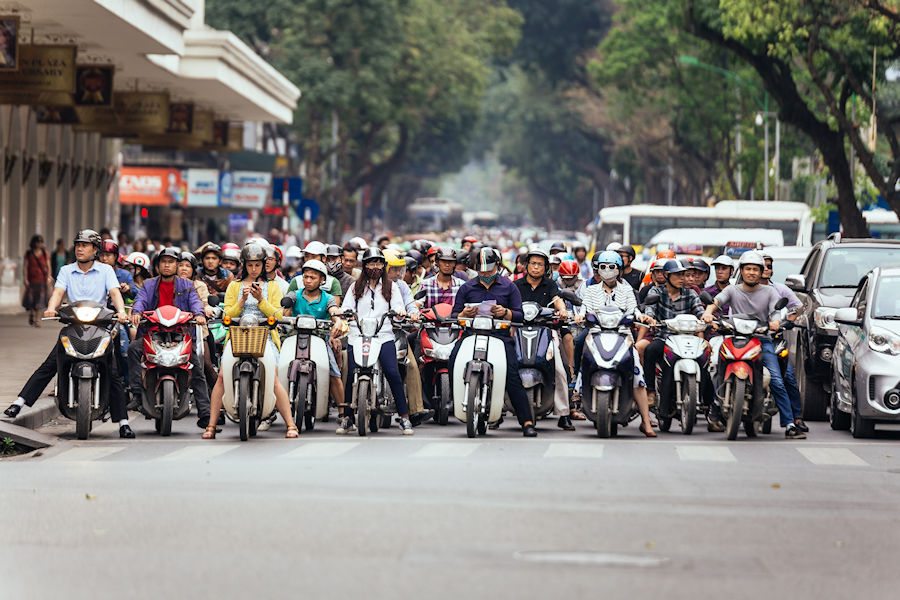 900 Motorcycles got traffic jam shutterstock 1029393577