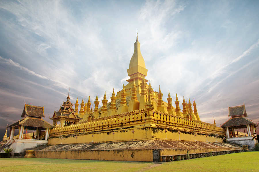 Web 900 the most important national monument in Laos and a national symbol .Vientiane Laos