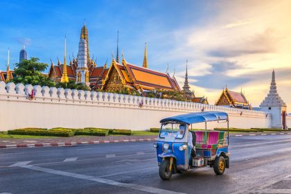 1280 Tuk Tuk is parking in front of Wat Phra Kaeo shutterstock 284751119